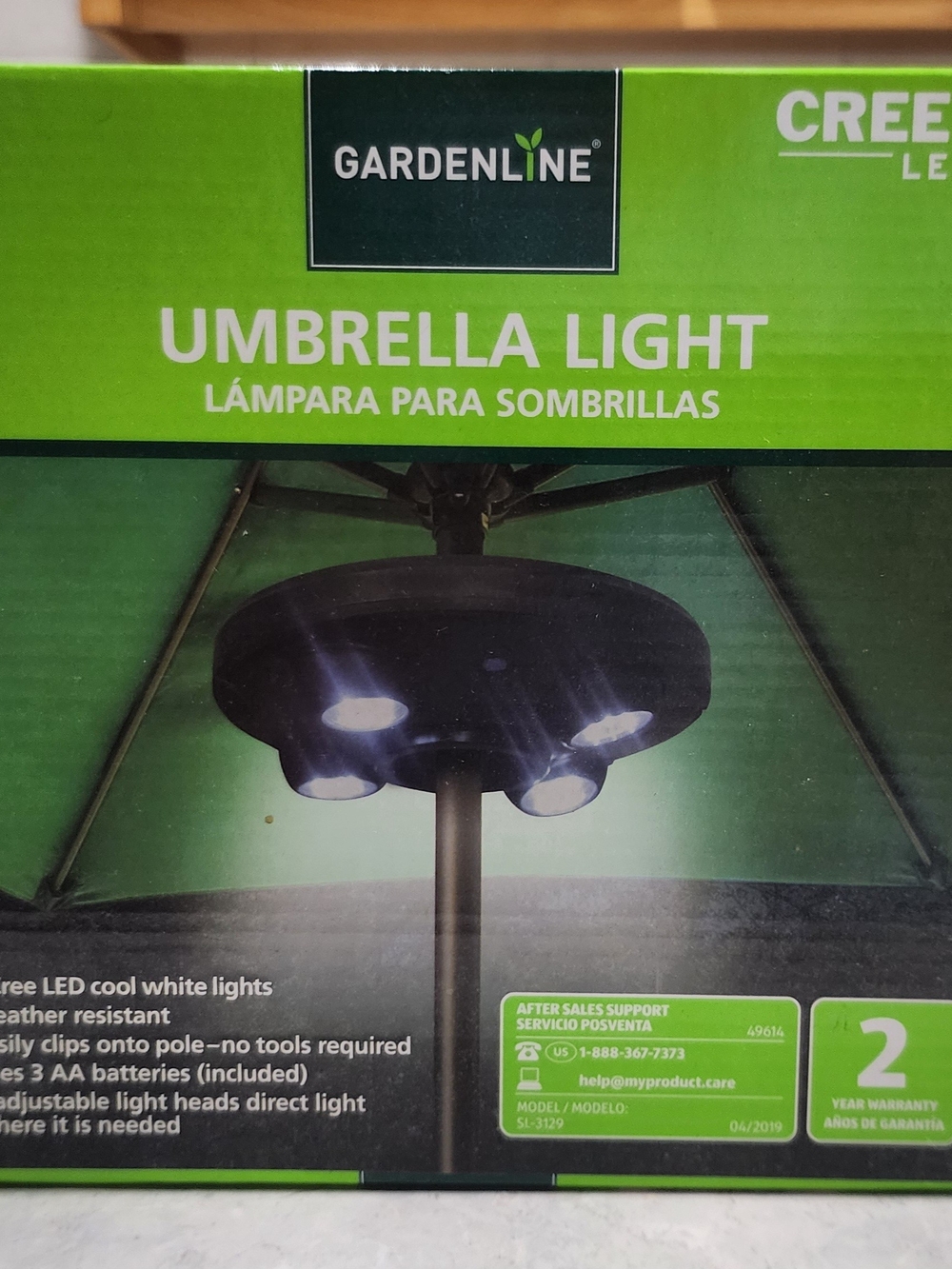 Green Umbrella Light - LED Patio Lantern